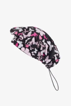 Zoe & Chloe Pink Flight Awareness Women's Bouffant STRETCH Print Scrub Hat
